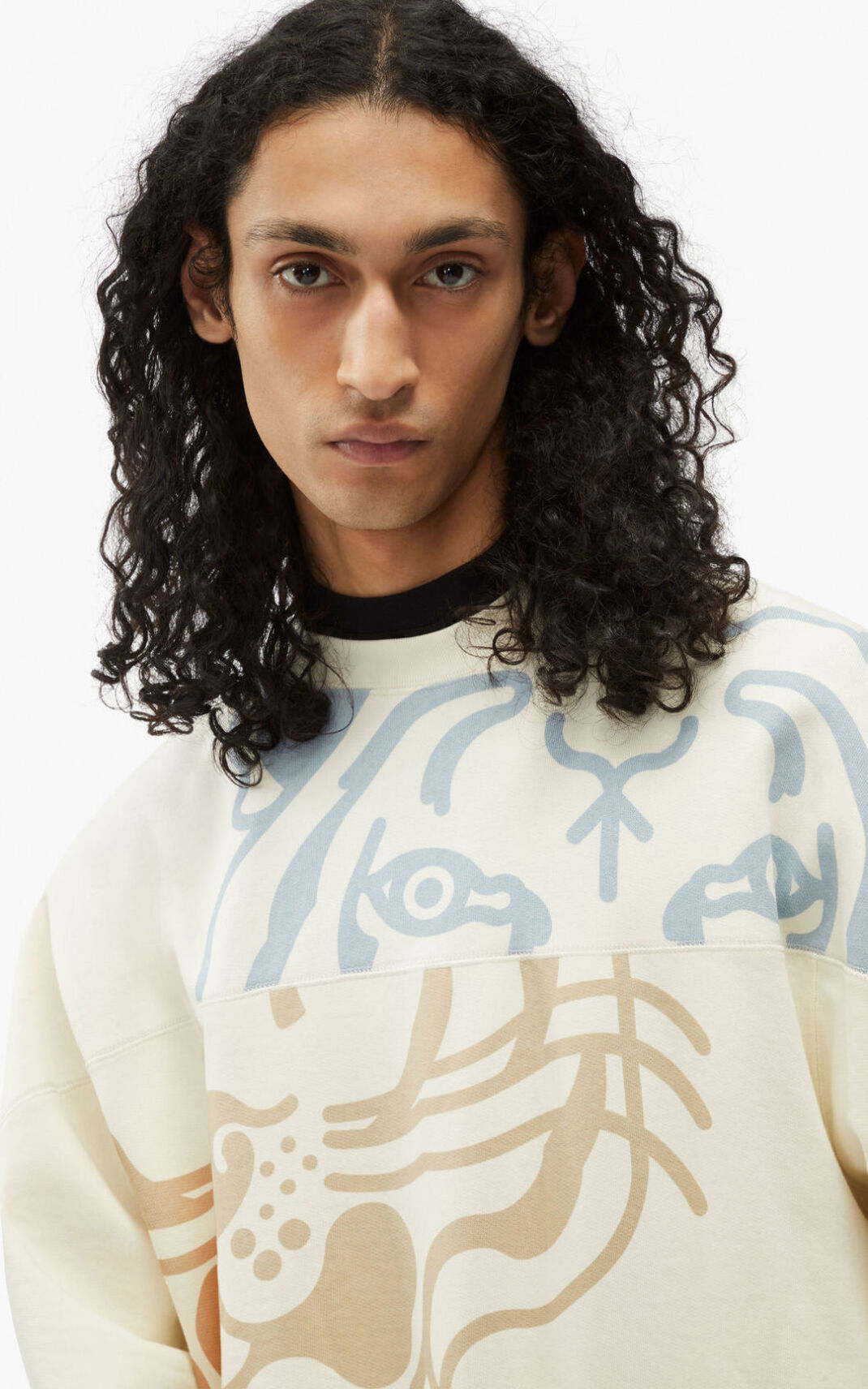 Kenzo K Tiger oversized Sudadera Hombre Blancas | 3472156-UO